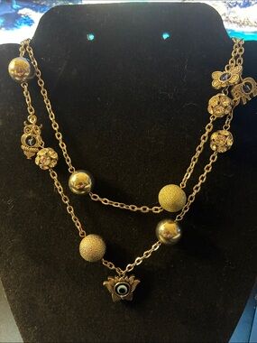 Gold-Tone Layered Floral & Bead Necklace - Women Jewelry